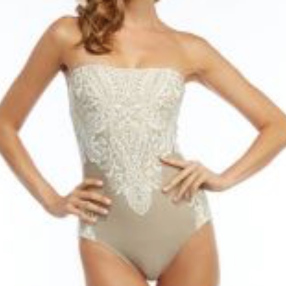 Carmen Marc Valvo Other - Carmen Marc Valvo I Beaded Bandeau One Piece Sz 8